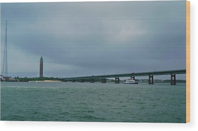 Boating Wood Print featuring the photograph Obelisk At Fire island by Tony Ambrosio