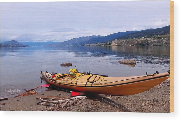  Wood Print featuring the photograph Okanagan Lake - Kayaking by Guy Hoffman