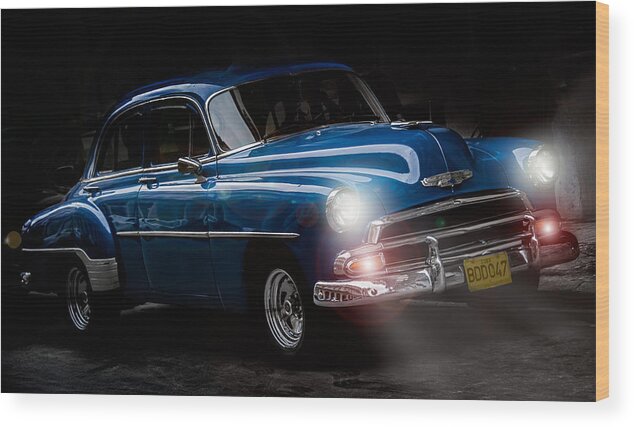  Cuba Wood Print featuring the photograph Old classic Car I by Patrick Boening