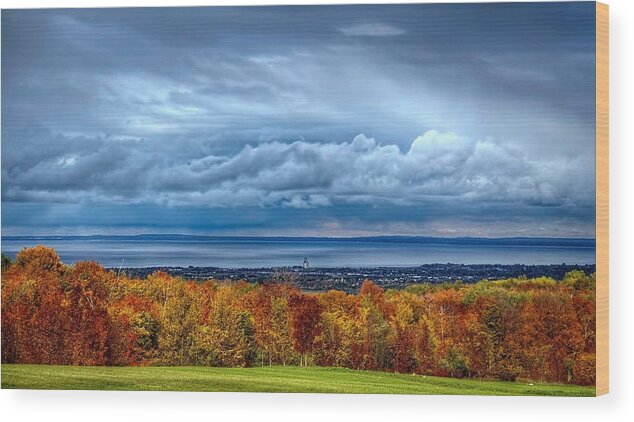 Beautiful Wood Print featuring the photograph Overlooking the bay by Jeff S PhotoArt