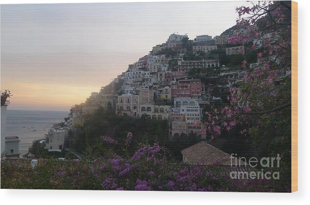  Wood Print featuring the photograph Positano - Hilltop II by Nora Boghossian
