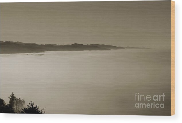 Fog Wood Print featuring the photograph Sea of Fog by Kathi Shotwell