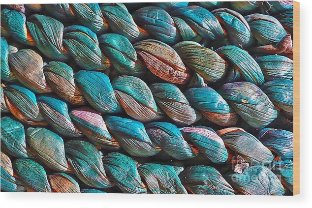 Blue Wood Print featuring the photograph Seagrass Blue by Linda Bianic