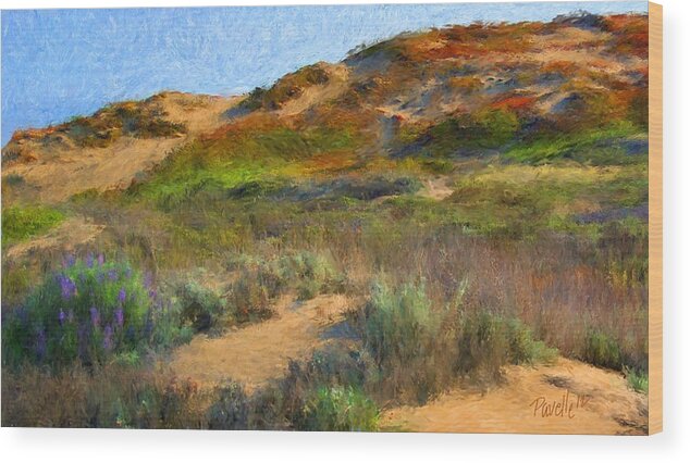  Wood Print featuring the digital art Seaside Sand Dune by Jim Pavelle