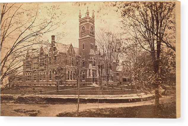 Smith College Wood Print featuring the photograph Vintage Smith College by Georgia Clare
