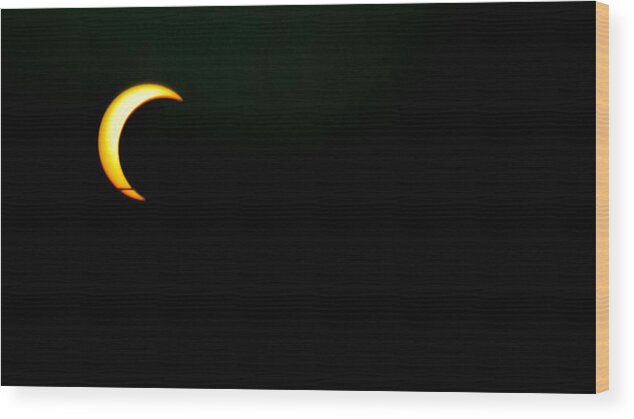 Solar Eclipse Wood Print featuring the photograph SoLaR EcLipsE 2012 by Angela J Wright