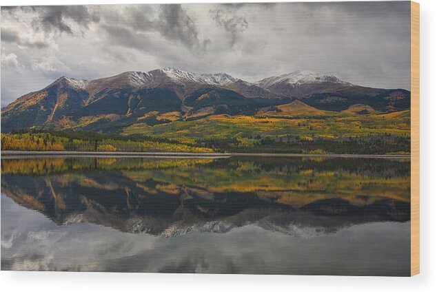 Storm Wood Print featuring the photograph Storm over Mt. Elbert by Morris McClung