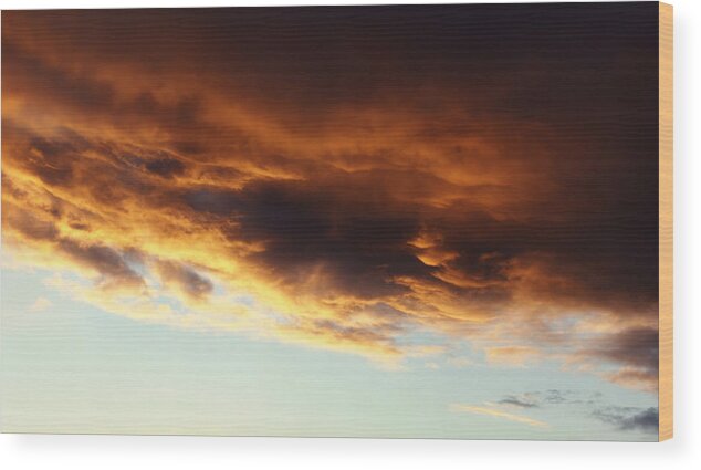 Dawn Wood Print featuring the photograph Summer sky by Les Cunliffe