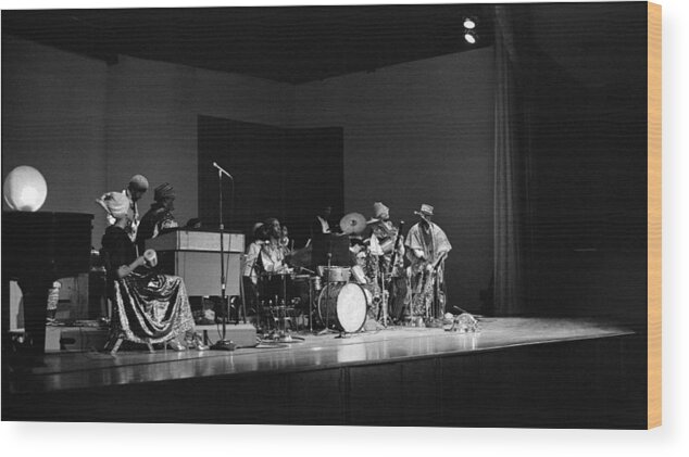 Sun Ra Arkestra At Freeborn Hall Wood Print featuring the photograph Sun Ra Arkestra at U C Davis by Lee Santa