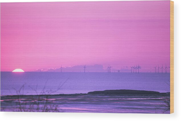 Spring Wood Print featuring the photograph Sunset by Spikey Mouse Photography