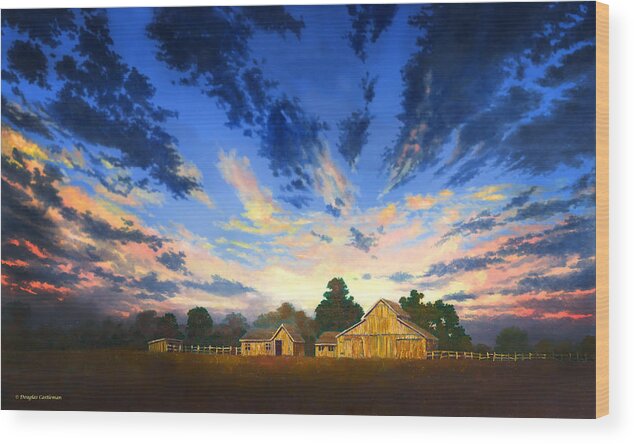 Oil Painting Wood Print featuring the painting Sunset Memories by Douglas Castleman