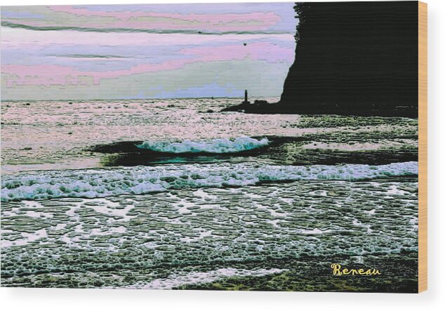 Sea Wood Print featuring the photograph Surreal Seascape by A L Sadie Reneau