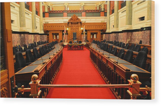 Victoria Wood Print featuring the photograph The Legislature Victoria BC by Lawrence Christopher
