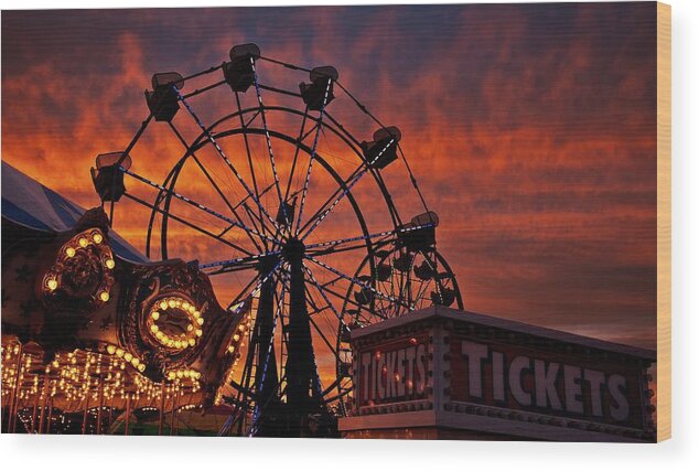 Carnival Framed Prints Wood Print featuring the photograph Tickets To Ride by John Harding