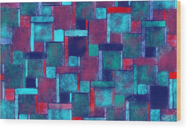 Abstract Wood Print featuring the painting Tuesday by Christina Wedberg