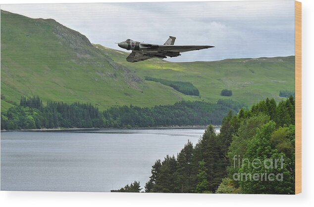Avro Vulcan Bomber Wood Print featuring the digital art Vulcan Pass by Airpower Art