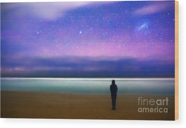 Stars Wood Print featuring the photograph Watcher of the Skies by Russell Brown