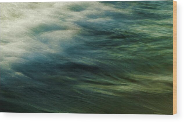Tranquility Wood Print featuring the photograph Water Waves At St Kilda Beach by Yuko Yamada