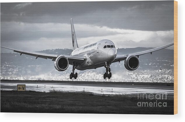 Boeing Wood Print featuring the photograph Weather The Storm by Alex Esguerra