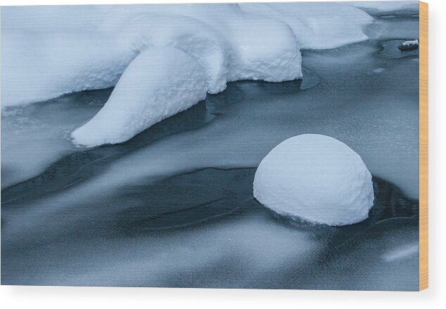Snow Wood Print featuring the photograph Winter Abstract by Tam Ryan