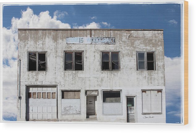 Woodgate Building Wood Print featuring the photograph Woodgate Building by Sylvia Thornton