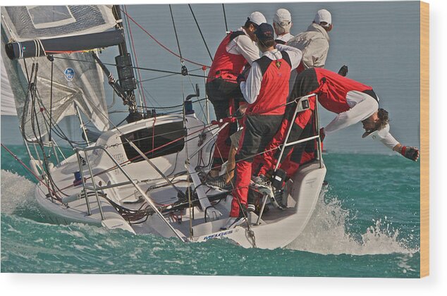 Sailboat Racing Wood Print featuring the photograph Key West Race Week #339 by Steven Lapkin