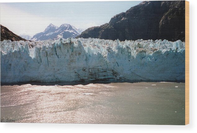 Margerie Glacier Photographs Wood Print featuring the photograph Beautiful Margerie Glacier by C Sitton