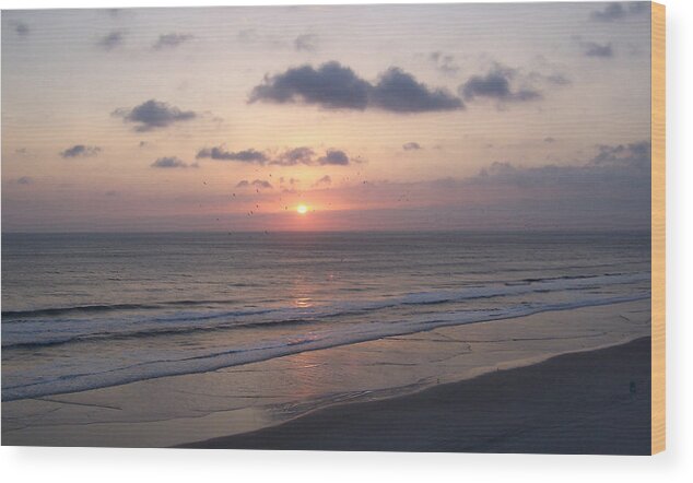 Sunrise Wood Print featuring the photograph Calming Sunrise by Kim Galluzzo