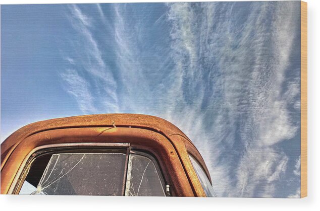 Old Wood Print featuring the photograph Clouds and Rust by Al Griffin
