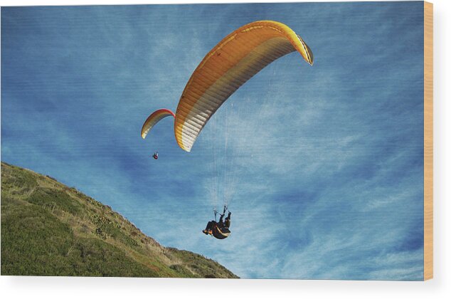 Gliders Wood Print featuring the photograph High Flyers by Lorraine Devon Wilke