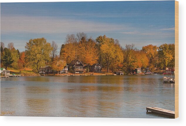 Lime Lake Wood Print featuring the photograph Lime Lake by Cindy Haggerty