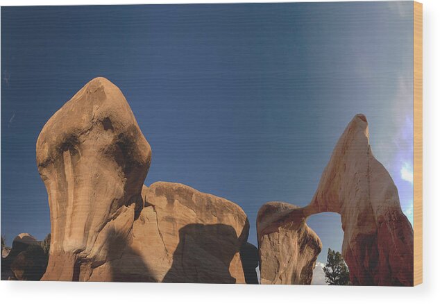 Arch Wood Print featuring the photograph Metate Arch and Hoodoos by Gregory Scott
