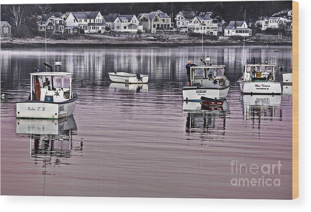 Cape Porpoise Wood Print featuring the photograph Pink Morning by Brenda Giasson