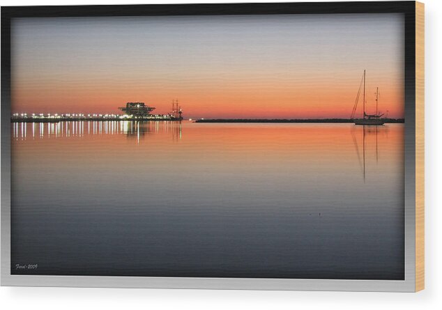 St Wood Print featuring the photograph St. Pete Sunrise by Farol Tomson