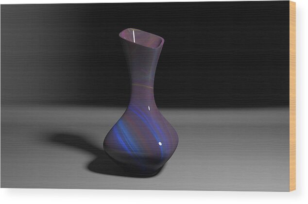 Vase Wood Print featuring the digital art Swirl of Emotions by Andre Deherrera