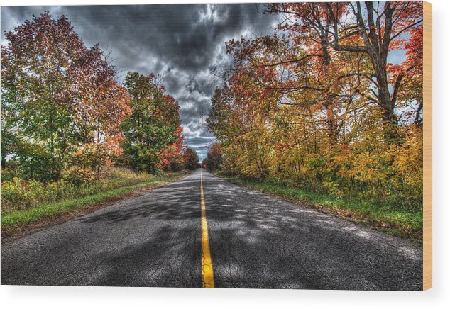Lanscape Wood Print featuring the photograph The Road Less Travelled by Jeff Smith