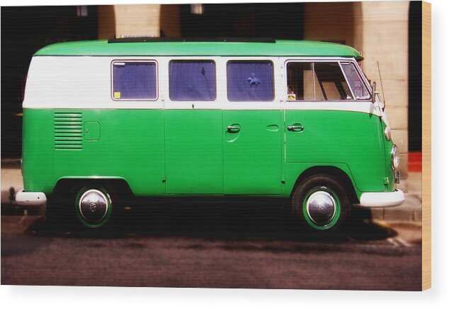 Vw Camper Van Wood Print featuring the photograph VW Camper Van by David Harding