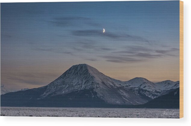 Usa Wood Print featuring the photograph Alaska sunset #2 by Framing Places