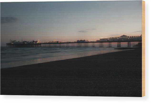 Pier Wood Print featuring the photograph Brighton Pier at Sunset vi by Helen Jackson
