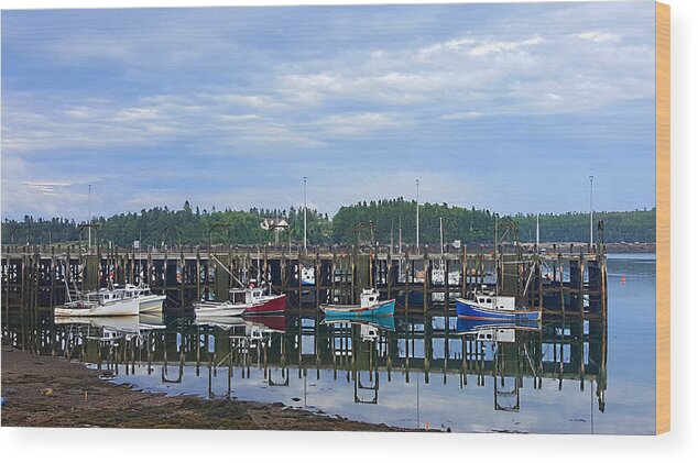 Sea Wood Print featuring the photograph Fishing Boats - Beaver Harbour #2 by Michael Graham