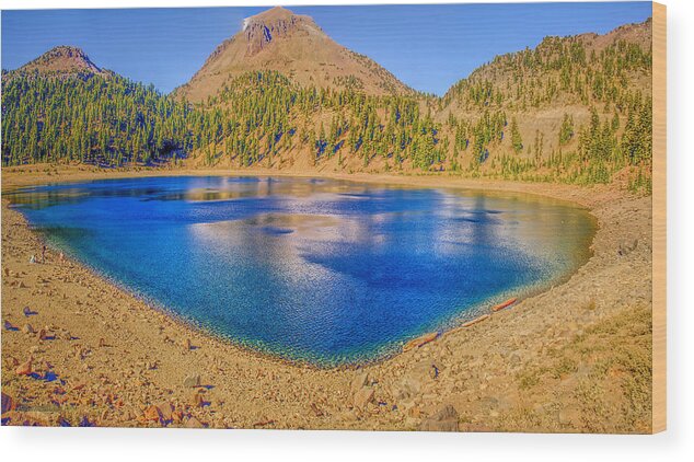 California Wood Print featuring the photograph Lake Helen Lassen Volcanic Park #1 by LeeAnn McLaneGoetz McLaneGoetzStudioLLCcom