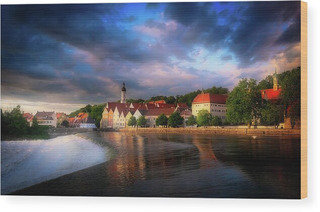 Landsberg Wood Print featuring the photograph Landsberg, Germany #1 by Mountain Dreams