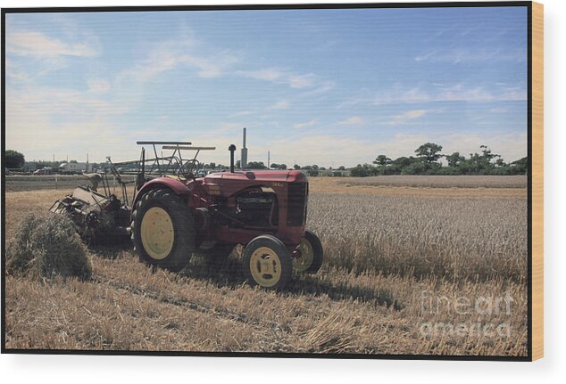 Massey Harris Wood Print featuring the photograph Massey Harris Tractor #1 by Roger Lighterness