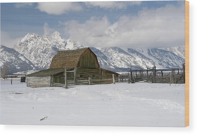 Barn Wood Print featuring the photograph Moulton Barn #1 by Ronnie And Frances Howard