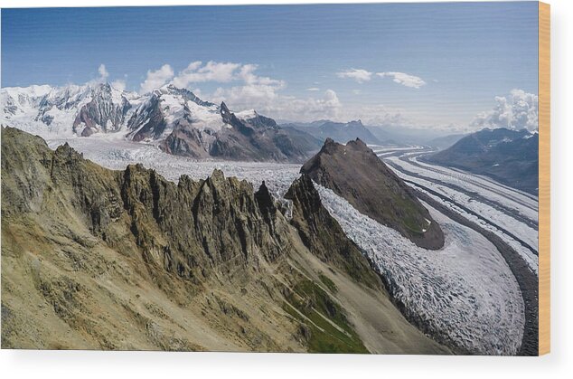 Kennicott Glacier Wood Print featuring the photograph Packsaddle Island by Fred Denner