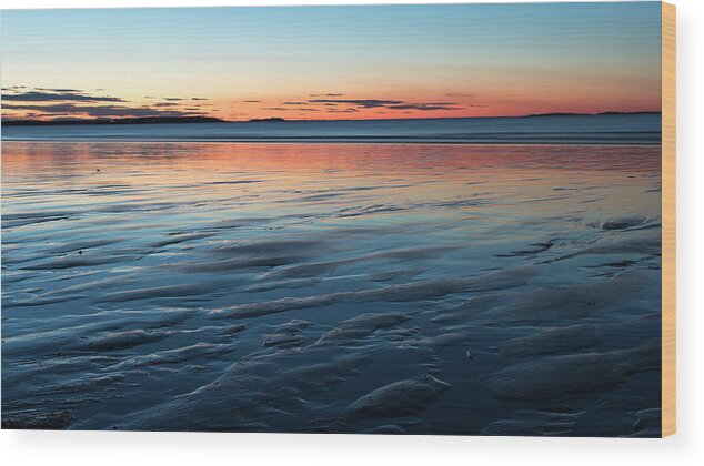 Sunrise Wood Print featuring the photograph Ripples in the Sand by Holly Ross