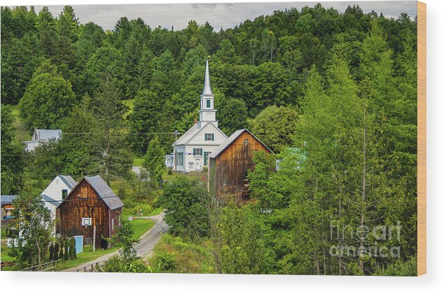 Vermont Wood Print featuring the photograph Waits River Vermont #1 by Scenic Vermont Photography