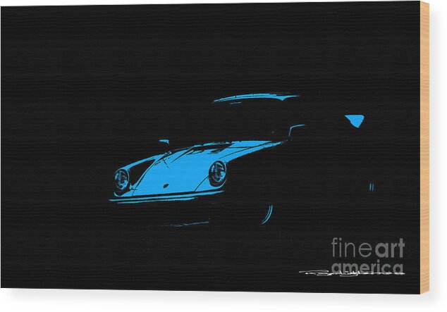 Porsche Wood Print featuring the digital art 911 #2 by Roger Lighterness