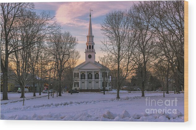 Church Wood Print featuring the photograph First Congregational Church. Guilford, Connecticut. by New England Photography