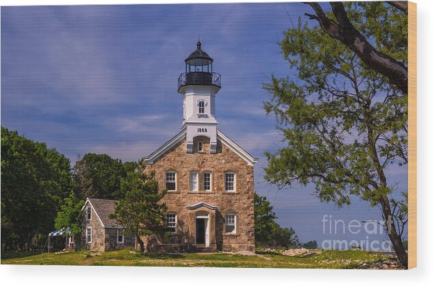 New England Wood Print featuring the photograph Sheffield Island Light in Norwalk, Connecticut by New England Photography